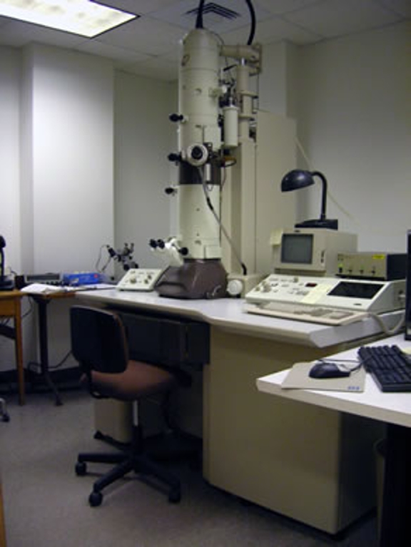 An image of the JEOL JEM 1010 used at the Electron Microscopy Center (EMC).